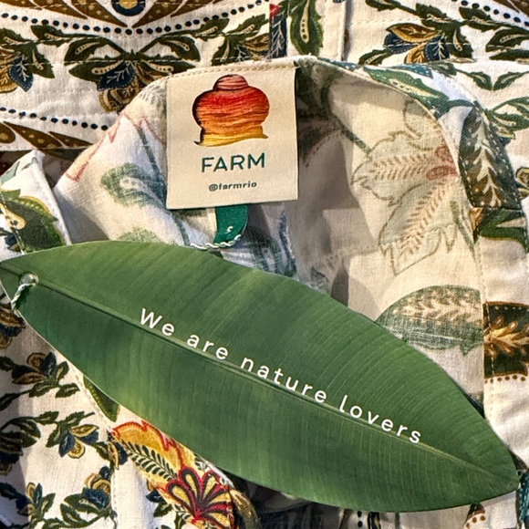 Farm Rio Botanical Off White Long Sleeve Romper Size Small NWT - Picture 11 of 16